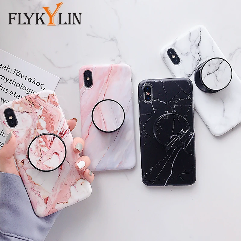 FLYKYLIN мраморный чехол для Xiaomi Redmi Note 7 Pro задняя крышка с цветами и листьями