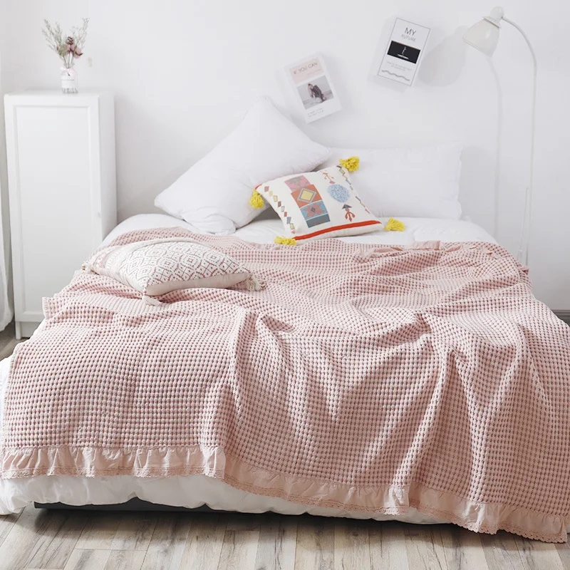 Cotton Muslin Summer Towel Blanket for Bed Sofa Breathable Cover Soft Throw Picnic Travel Outdoor Courtyard Use | Дом и сад