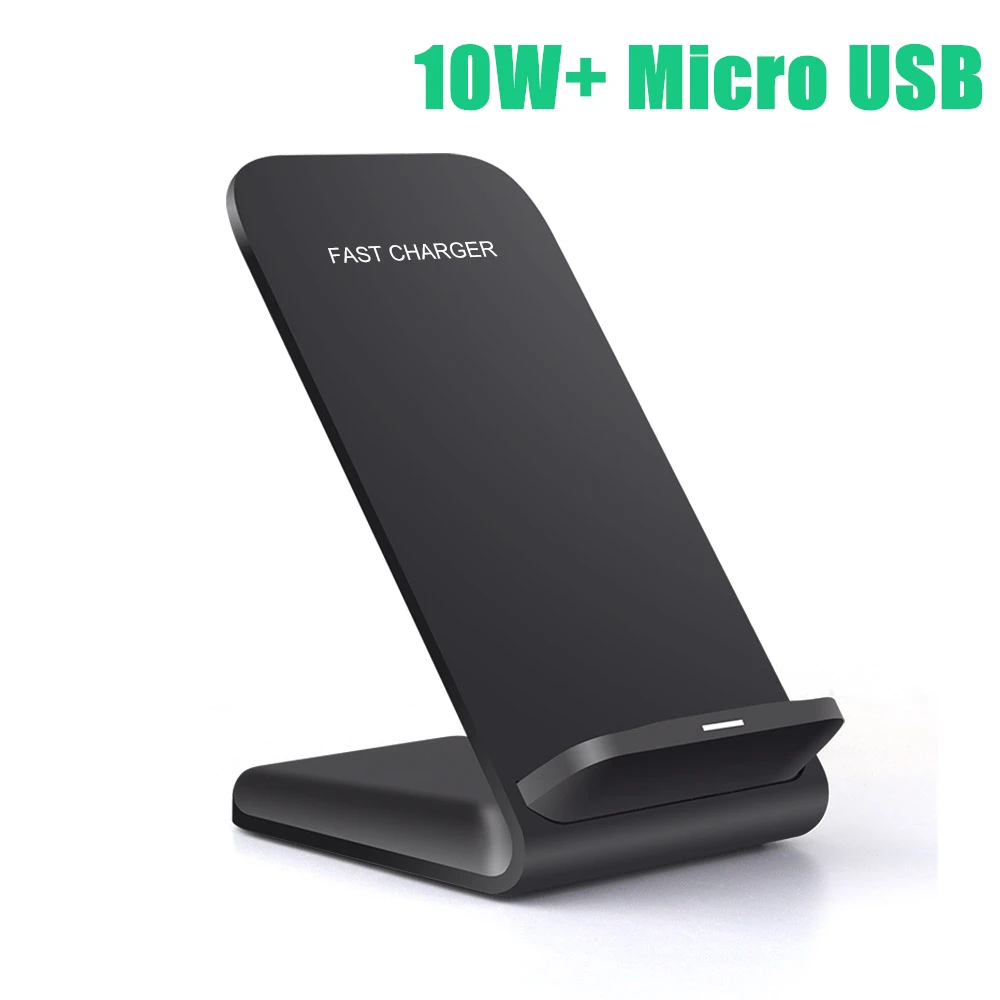 10W Micro USB FDGAO 15 Вт Qi Беспроводное зарядное устройство подставка для iPhone 11 Pro XR 8 X XS MAX QC 3,0 10 Вт USB C Быстрая зарядка для samsung S10 S9 Note 10 9 - Цвет: 10W Micro USB