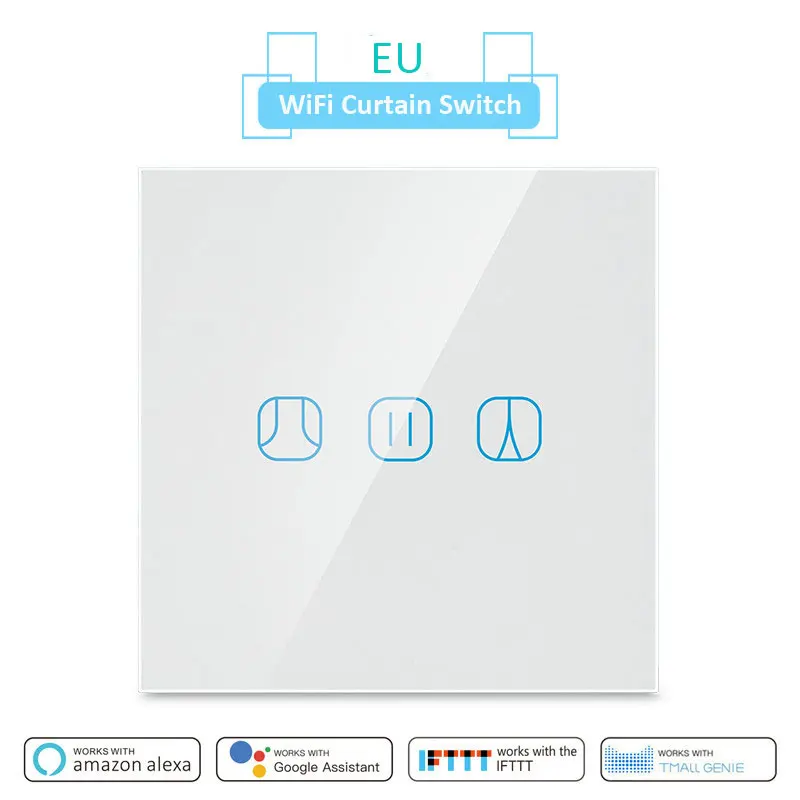 

Smart Home EU Tuya Smart Life WiFi Curtain Blind Switch For Roller Shutter Electric motor Google Home Alexa Echo Voice Control