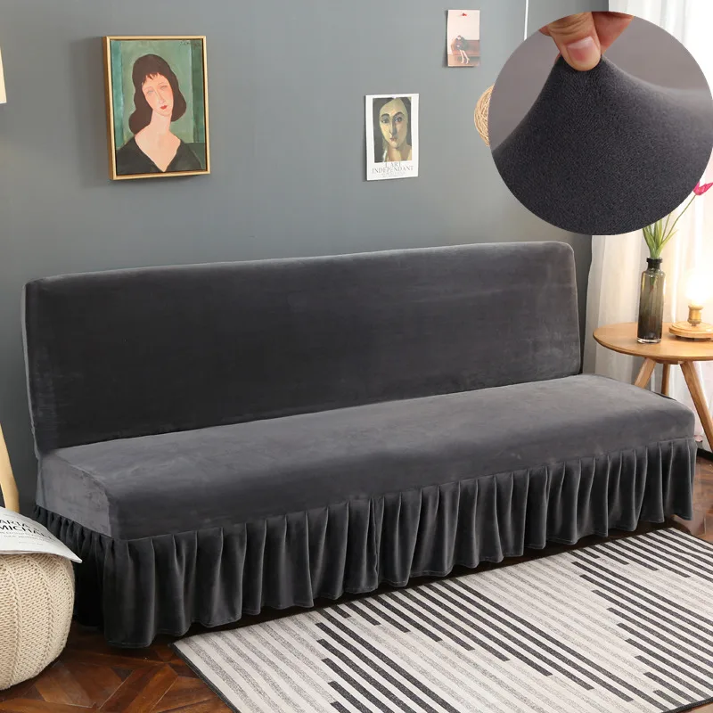 Капа dobrável de pelúcia para sofá, Кама, Капа grossa de veludo para sofá sem mangas, lençol para sofá, Капа elástica para futo