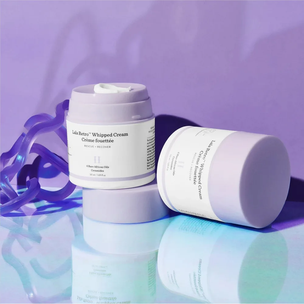 

50 ml Lala Retro Whipped Face Cream RESCUE+RECOVER 6 Rare African Oils Ceramides composition Brighten Skin Tone and Moisturize