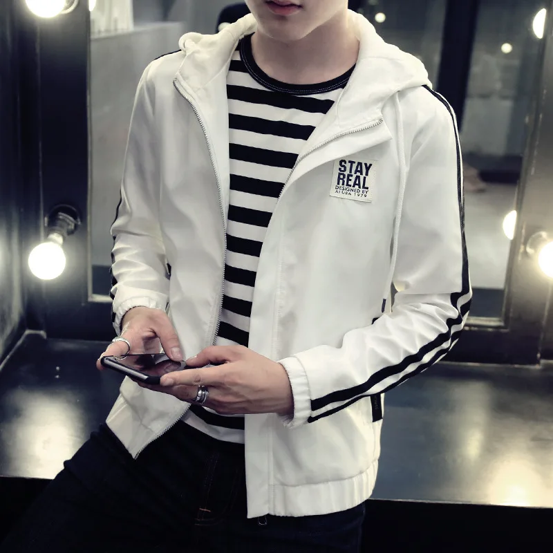 

Spring Coat Men Casual Spring And Autumn 2019 Korean-style Trend Handsome Versatile Jacket Men'S Wear Spring Clothing on Clothes