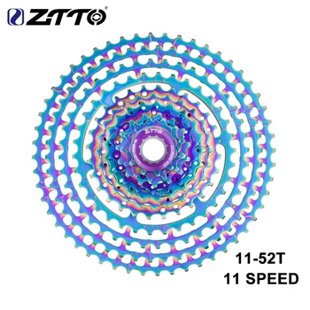 

ZTTO MTB 11S 11-52T SLR2 Cassette Ultralight Colorful Freewheel 11V 11 Speed K7 Sprocket bicycle parts mountain Bike HG System