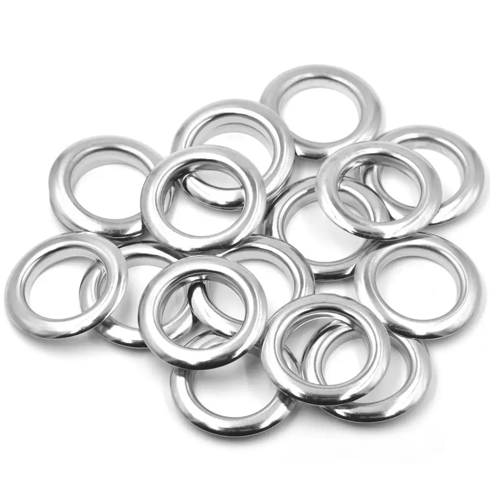 Brass Material 20mm 40mm 50mm Silver Color Grommet Eyelet With Washer Fit Leather DIY Craft Shoes Bag Belt Cap Craft Supplies