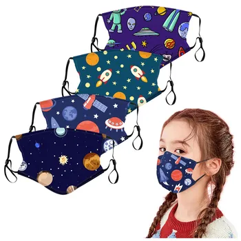 

4PC Child Kids Baby Breathable Filter Safet Protect Thin Type Mask Cartoon Mask Disposable Face Mask 3 Ply Ear Loop