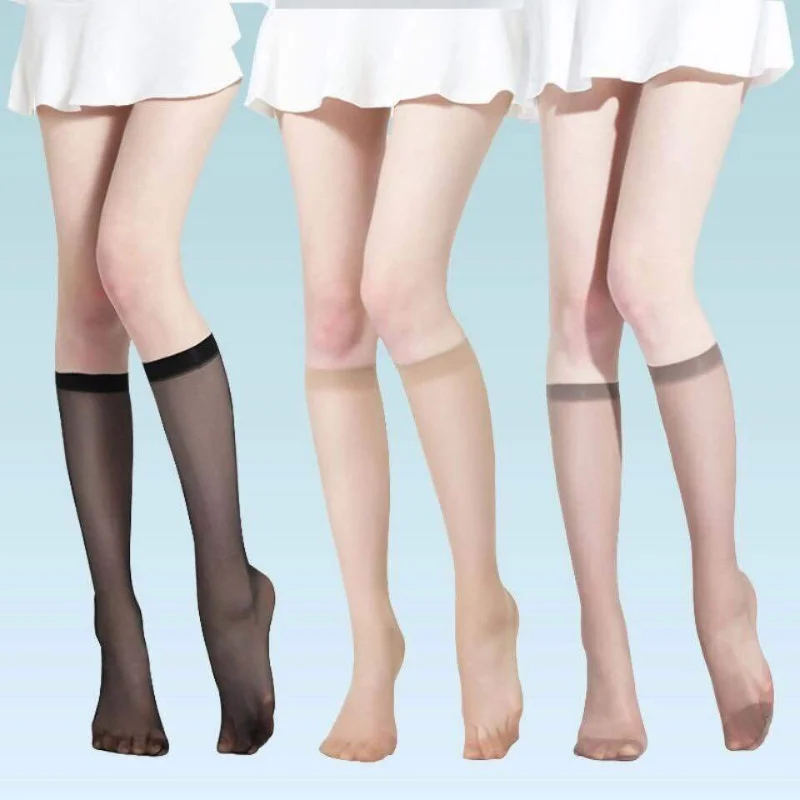 

2Pair/4pc elvet Thin Socks Tube Socks Long Socks Women Half Knee Thigh High Over The Knee Stockings Ladies Girls Warm Knee Socks