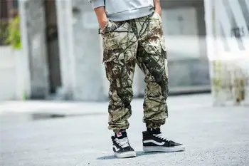 

men military multi pocket jungle dersert jog camo cargo pants