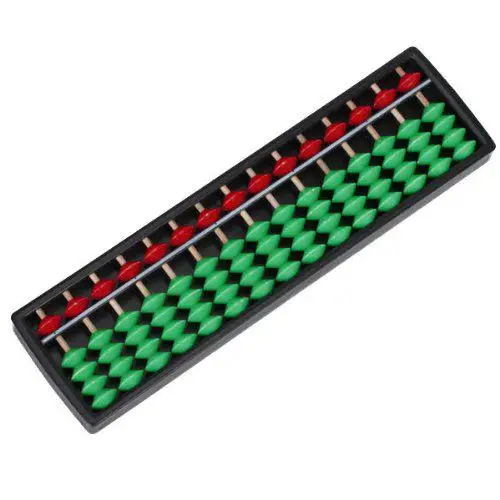 Портативный пластиковый Abacus арифметические счеты соробан инструмент для расчета 13 стержней с красочными бусинами отличный развивающий инструмент для детей
