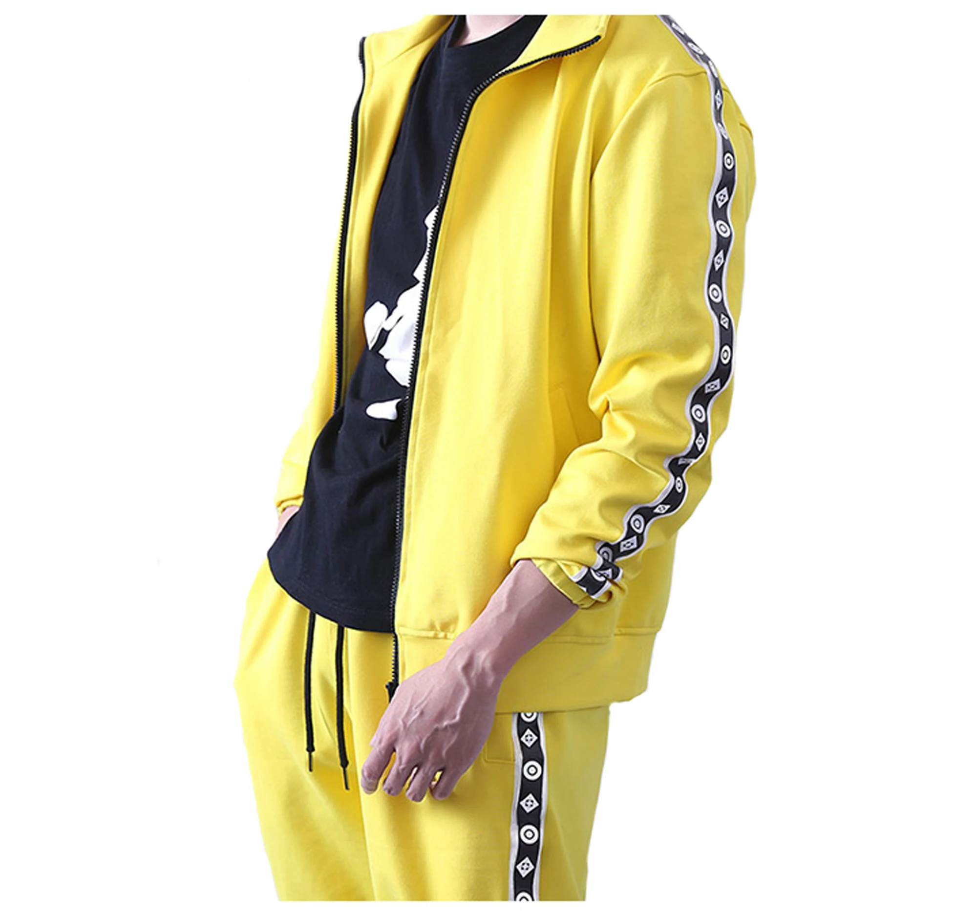  Game Playerunknown Battlegrounds PUBG Cosplay Costume Adult Halloween Carnival Yellow Sport Outfit 