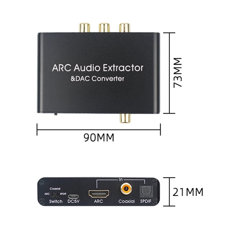 192 кГц дуги o адаптер HDMI/DVI круглая вытяжка из цифрового в аналоговый