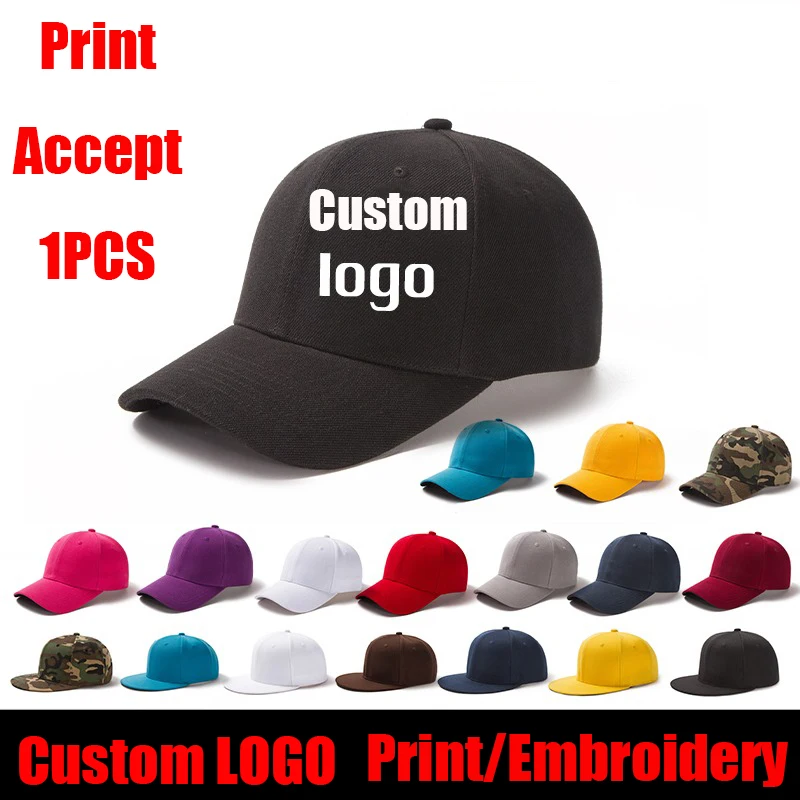 1PCS Customized/Print LOGO Summer Cap 
