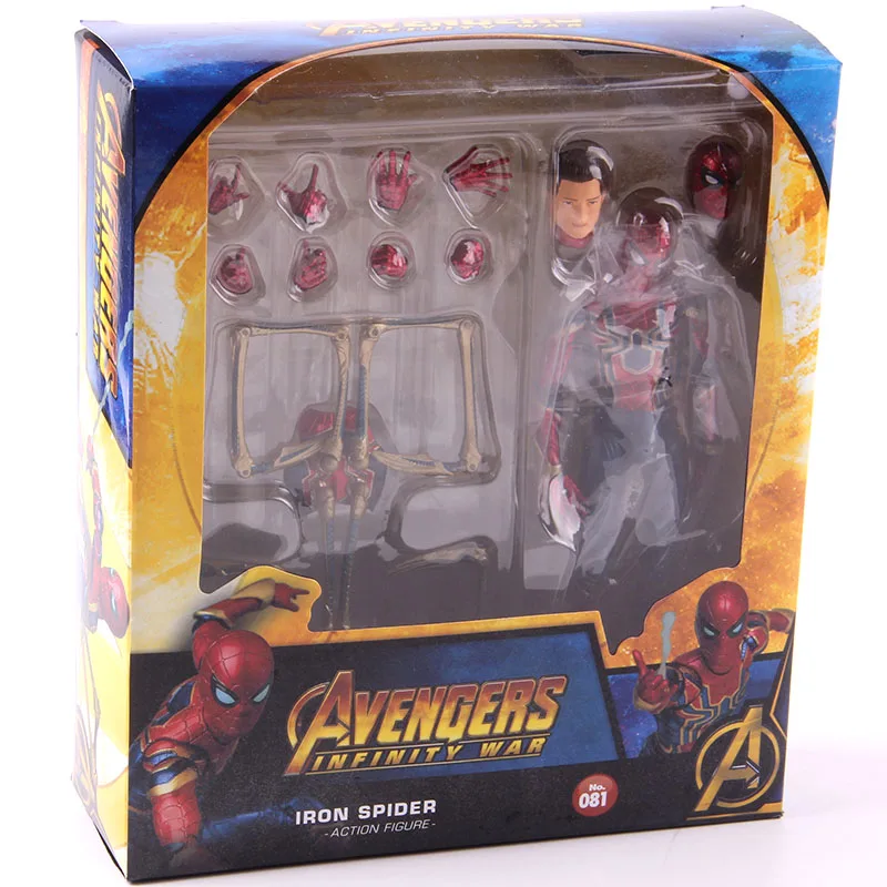 Marvel Железный Паук Мстители Бесконечность войны ПВХ Spider-man фигурка Коллекционная модель игрушки