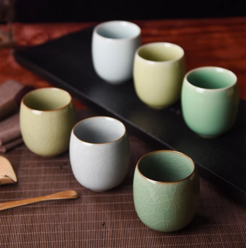 Чайная чашка 150 мл 200 мл Longquan Celadon чайная чашка из фарфора Керамическая чайная миска-контейнер чайная посуда мастер чашки Посуда для напитков кофейная кружка Декор