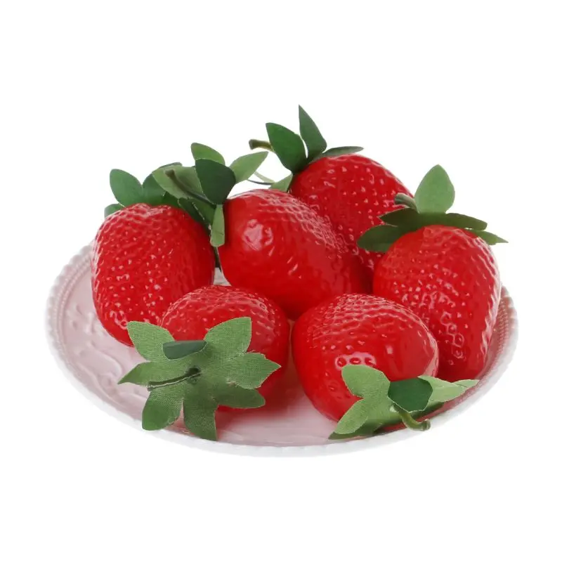 

Lifelike Artificial Simulation Strawberry Fake Display Fruit Model House Kitchen Party Decorative