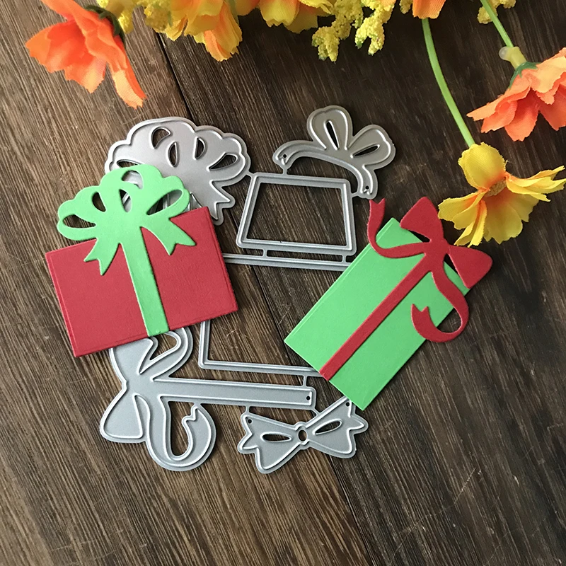 106*81mm Gift box Bows Scrapbooking Dies New Presents Metal Cutting