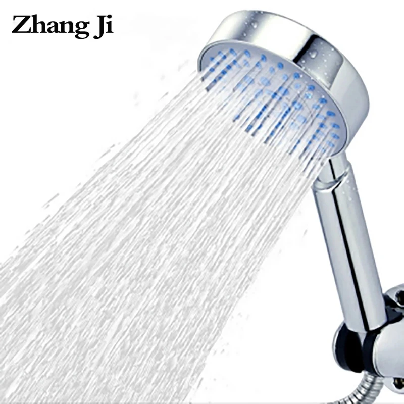 Zhangji Bathroom Shower Head Multi-Layer Electroplating Five-Function ABS Nozzle Large Panel Fast Delivery