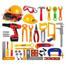 37 шт./компл. для маленьких детей инструменты игрушки инструмент для ремонта игровой домик модели игрушки с дистанционным управлением для Обучающие Игрушки для раннего развития дома Пластик инструмент для моделирования