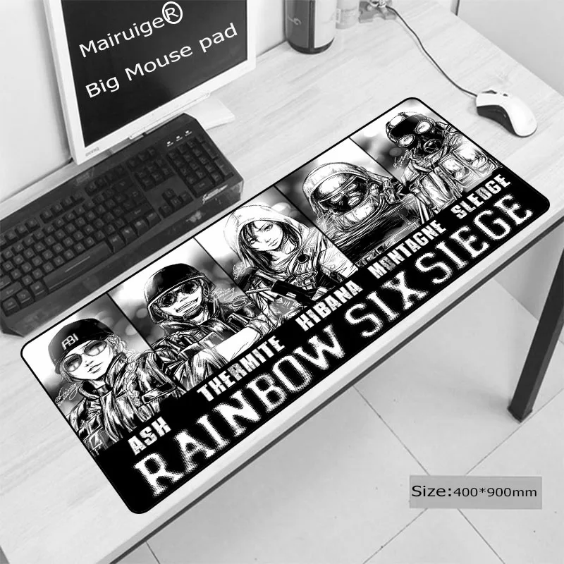  Rainbow Six Siege Large Laptop Computer PC Large Lock Edge Mousepad Gaming Mouse Mice Pad Mat For C