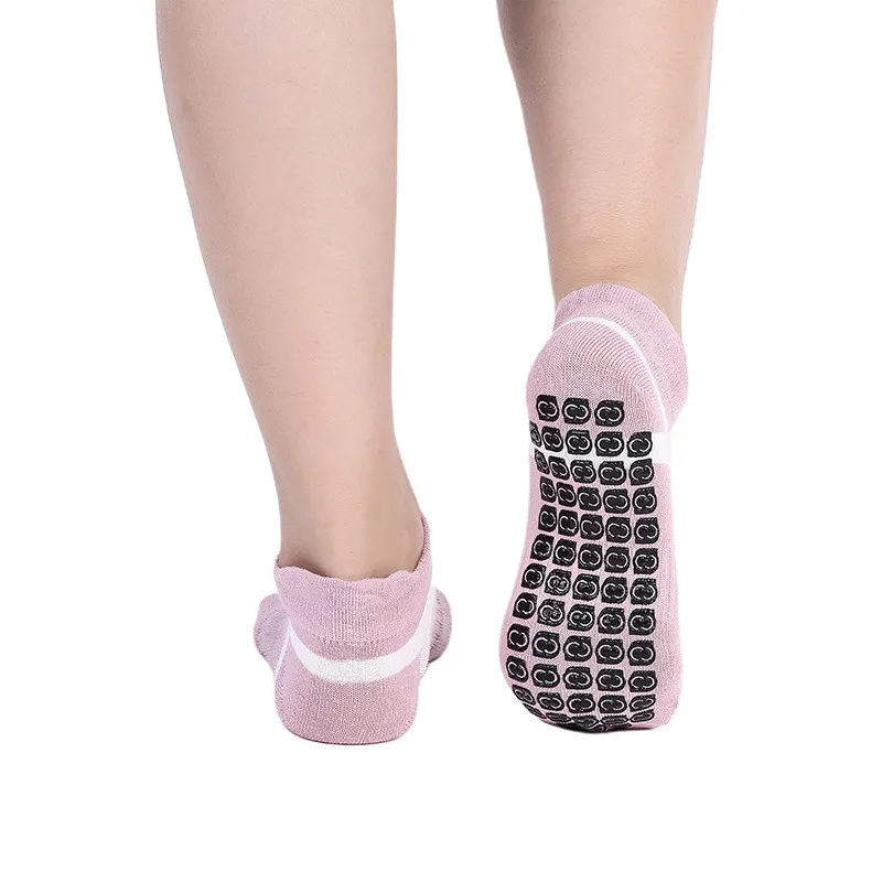 2 пары, мужские и женские нескользящие носки для йоги, противоскользящие, ПВХ, в горошек, дышащие, впитывающие пот хлопковые носки-тапочки для танцев, тренировок, пилатеса