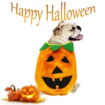 

Halloween Dog Clothes Pet Pumpkin Transformation Coats Wool Hooded Autumn Winter Pet Costumes Ropa Para Perros