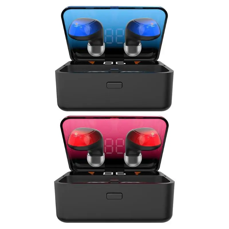 ES01 TWS стерео bluetooth-наушники беспроводные портативные трехмощные с цифровым дисплеем сенсорные наушники Водонепроницаемая гарнитура