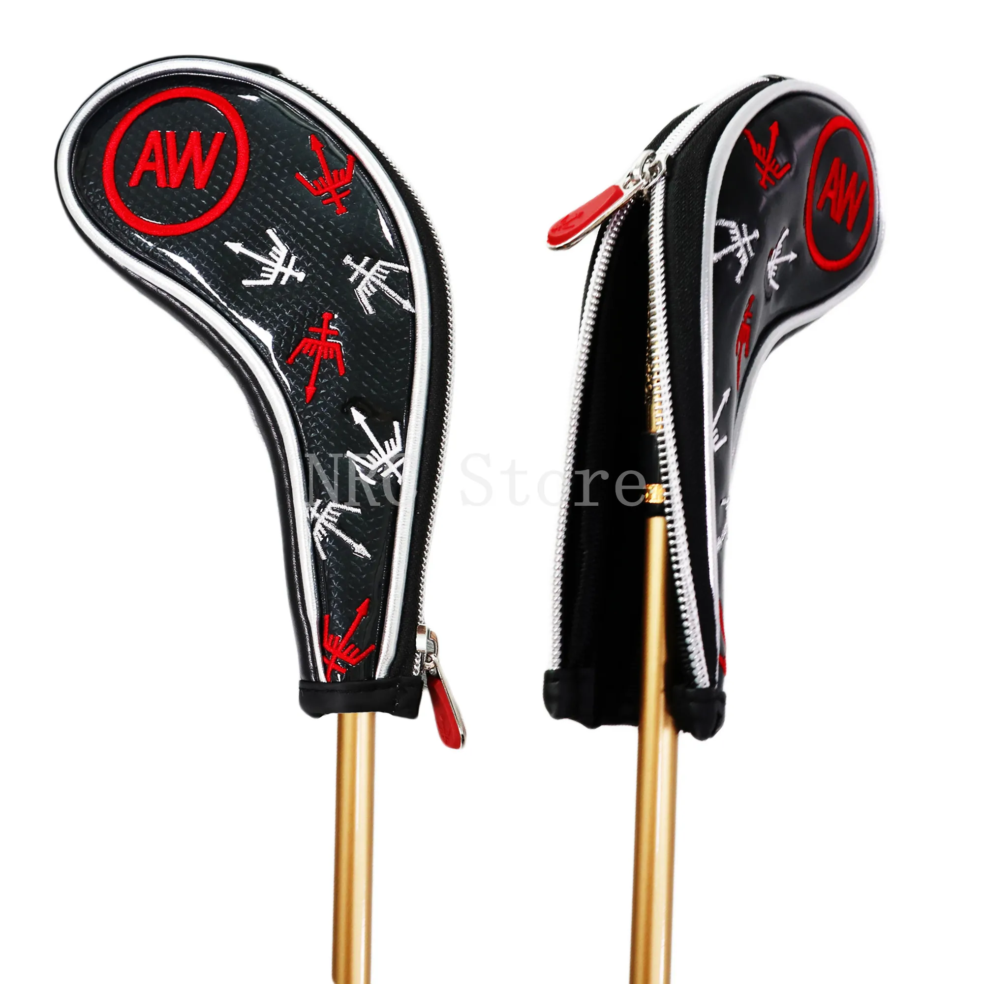 NRC Golf Iron Headcovers Customized Synthetic Leather 9pcs (4,5,6,7,8,9,P,S,A) Set with Zipper Closure Putter Cover Protect. NRC Golf Iron Headcovers Customized Synthetic Leather 9pcs (4,5,6,7,8,9,P,S,A) Set with Zipper Closure Putter Cover Protect.