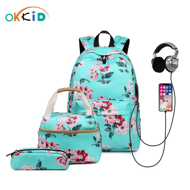 floral bookbag