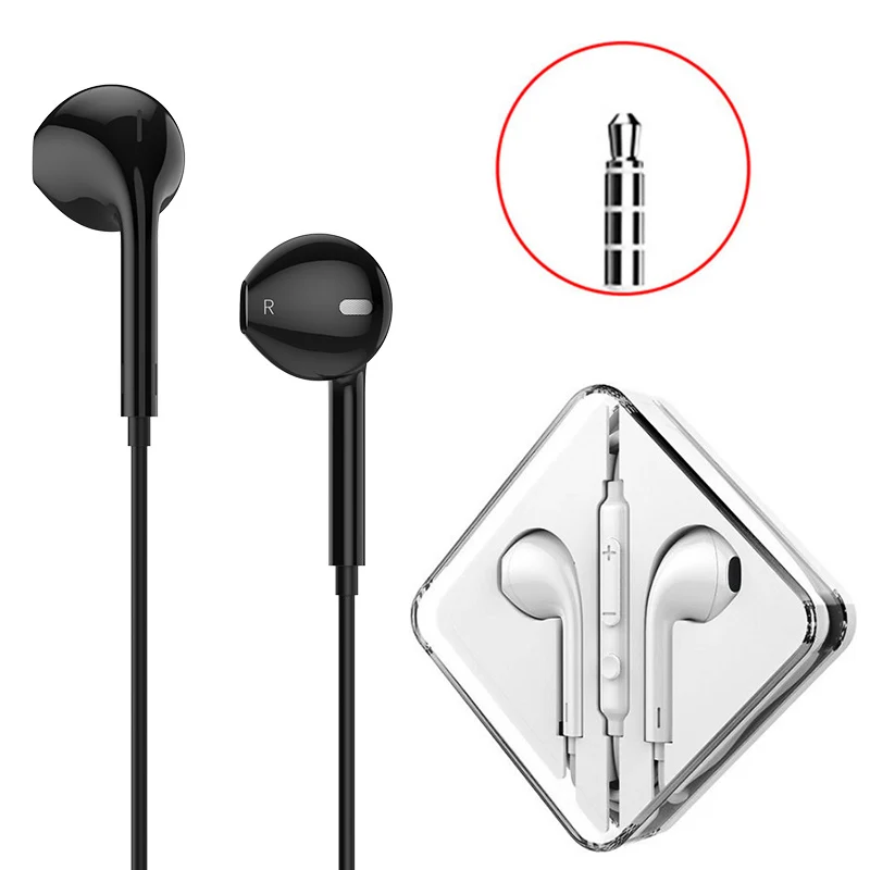Наушники-вкладыши M55 Hi-Fi стерео проводные наушники с управлением проводом штекер