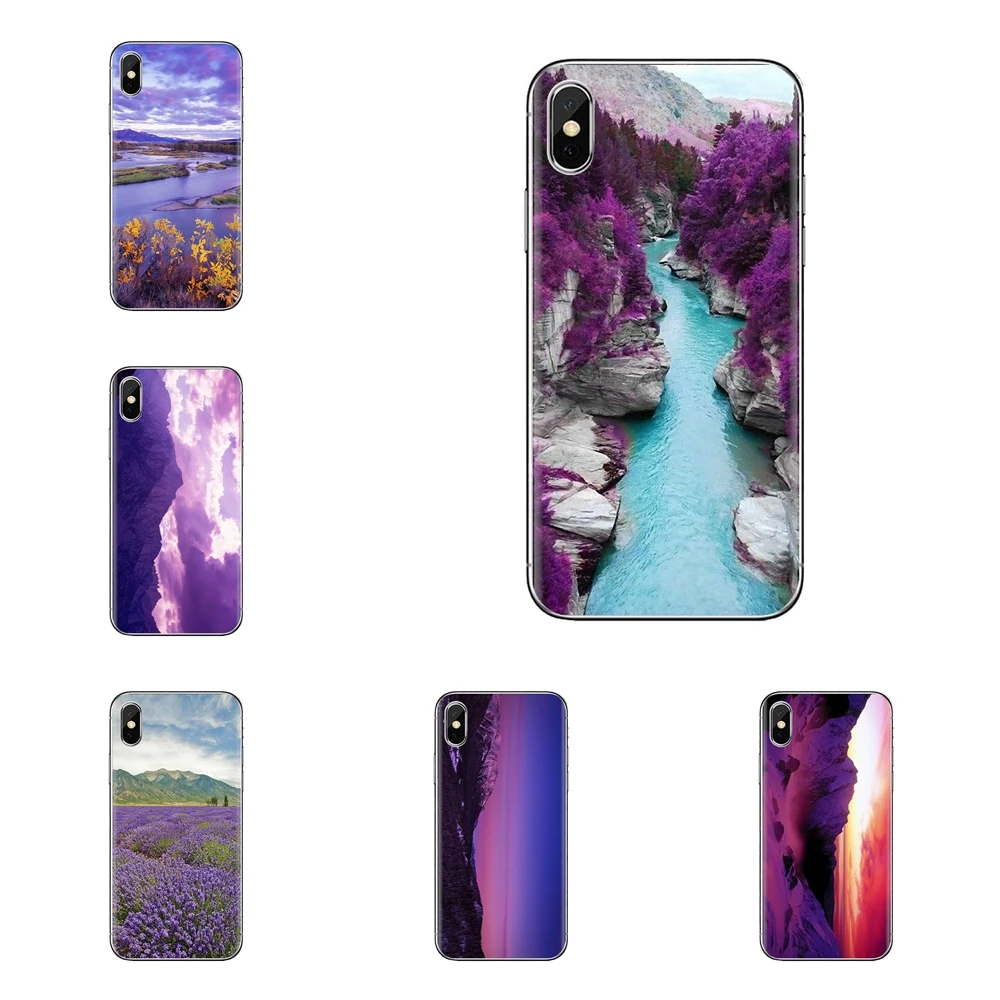 Transparent TPU Cases Covers For iPod Touch Apple iPhone 4 4S 5 5S SE 5C 6 6S 7 8 X XR XS Plus MAX Purple Valley Idaho Beautiful |