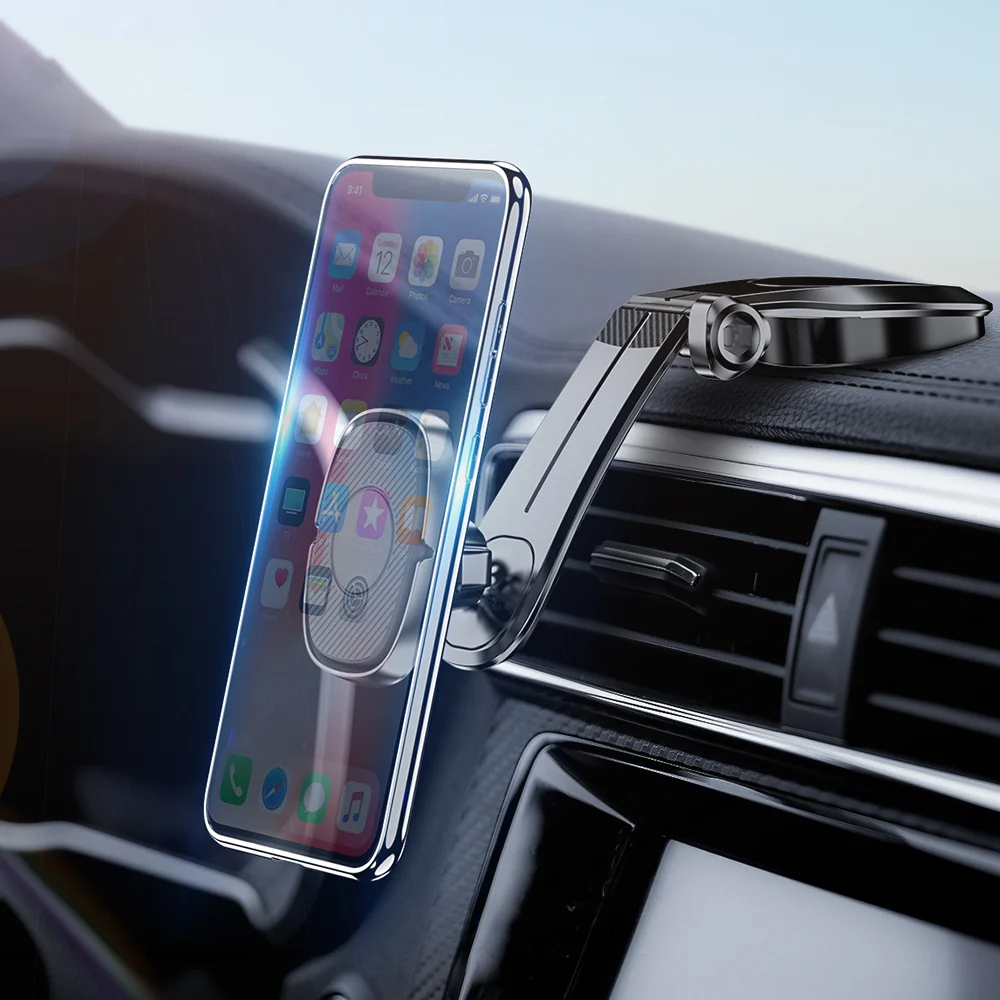 Магнитный автомобильный держатель для телефона для iPhone 11 X XS, samsung, Xiaomi, магнитный автомобильный держатель на вентиляционное отверстие - Цвет: Dashboard Black