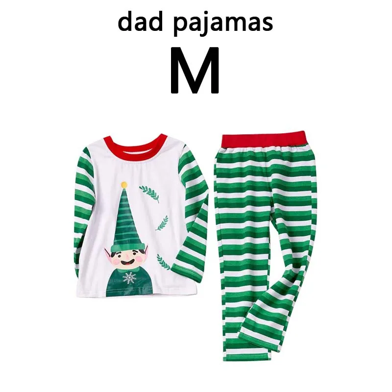 Christmas Striped Sleepwear Family Matching Pajamas Mother And Daughter Clothes Dad Son Outfits Men Women Baby Girl Nightwear - Цвет: papa M