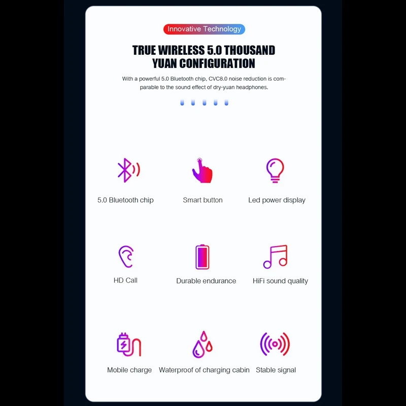 V10 TWS Bluetooth наушники с микрофоном светодиодный дисплей беспроводные Bluetooth наушники водонепроницаемые шумоподавляющие головки