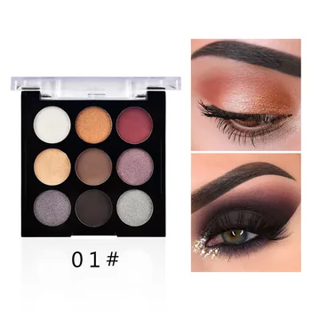 

9 Color Glitter Eyeshadow Palette Matte Brown Smoky Makeup Waterproof Eye Shadow Cosmetics Makeup Set #YJ2