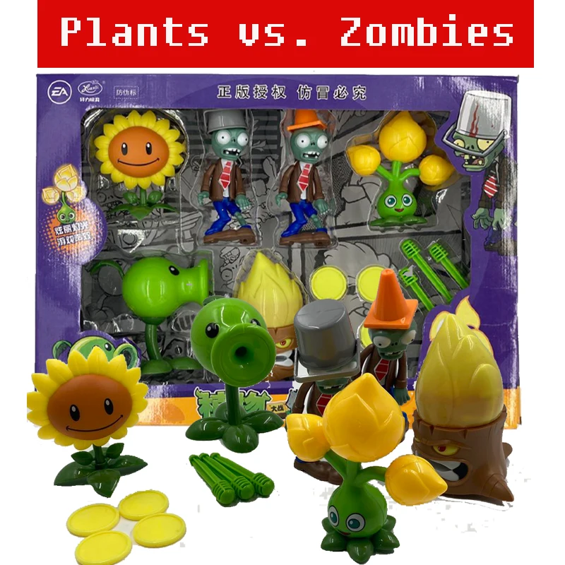 

Plants vs. Zombies PVZ Action Figure Anime Figurines Children's Toy Games Parent-child Interaction Three Years Old And Above