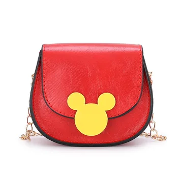 

2019 New Mickey Handbag Kids Shoulder Crossbody Bag Pu Leather Children Purses And Handbags Samll Storage Bag Female Handbag