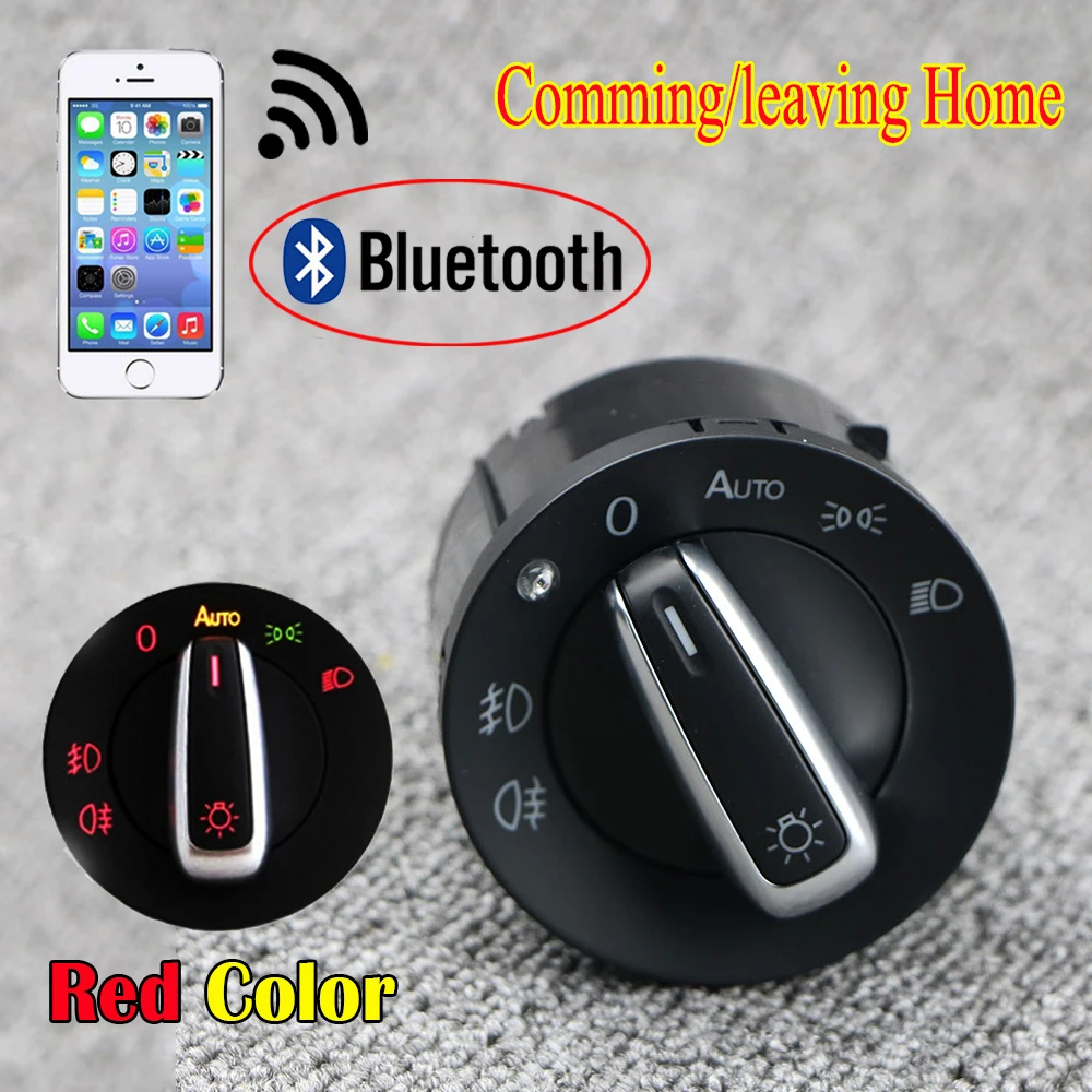 Автомобильный головной светильник с Bluetooth, светильник-переключатель, модуль датчика для VW Golf Jetta MK5 6 Tiguan Touran Passat Scirocco - Цвет: Red