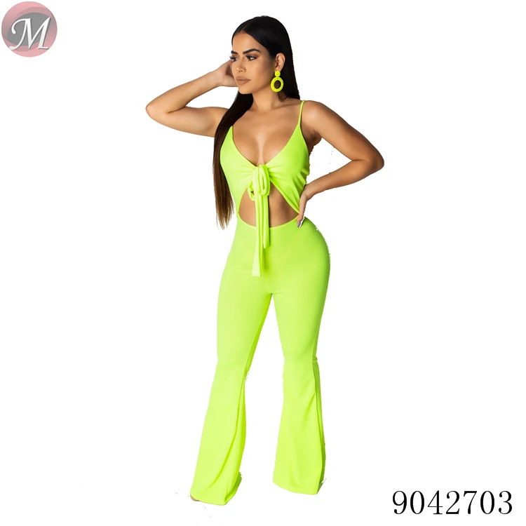 9042703  Summer hot sexy band suspenders long pants women jumpsuits and rompers moendress