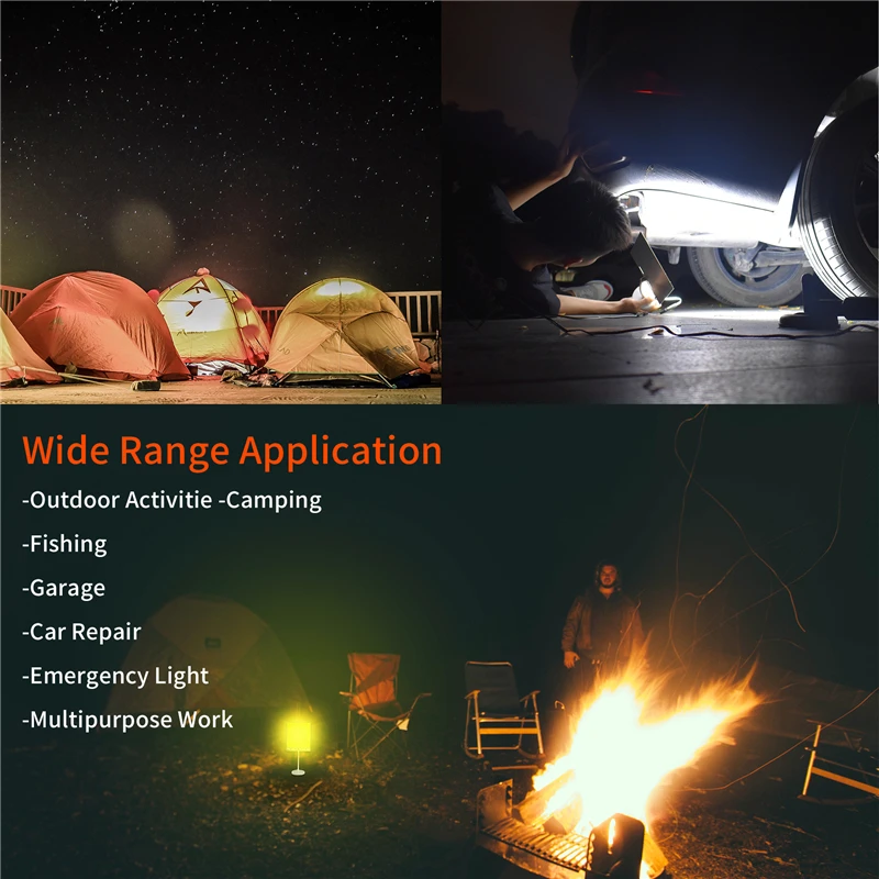 50W outdoors Road travel cars Repair Emergency lighting Work lamp ip65 Camping Tent Light Portable Lantern Rechargeable