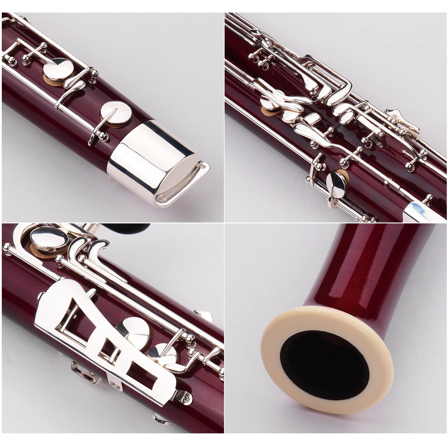 Muslady Профессиональный Bassoon C Ключ клен корпус купро никель посеребренные ключи духовой инструмент с тростниковыми перчатками