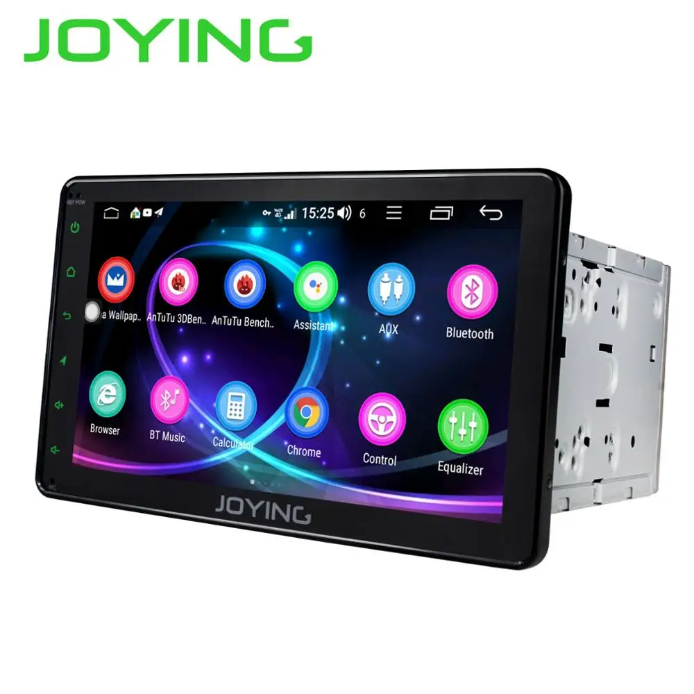 Discount JOYING 2 din car radio Android 8.1 Octa Core 8 inch 1024*600 Support 4G fast boot DSP SWC GPS Navigation universal car radio HD 3