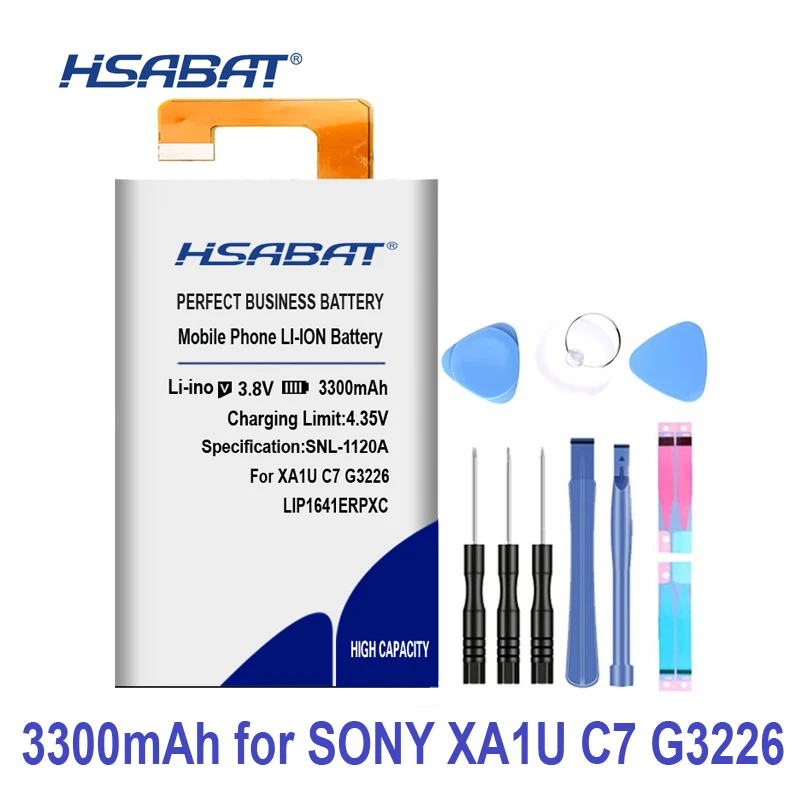 

100% Original HSABAT 3300mAh LIP1641ERPXC Battery For Sony Xperia XA1 Ultra XA1U C7 G3226 G3221 G3212 G3223