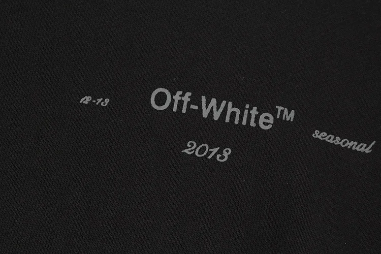 Высокое Качество OFF-WHITE OW эскиз половина стрелы пара с капюшоном Толстовка уличная хип хоп