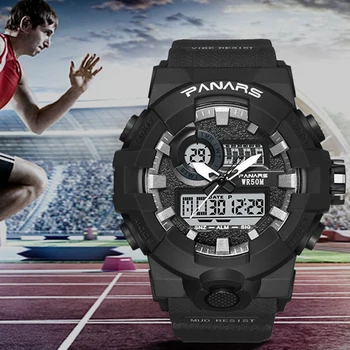 

PANARS New S Shock Men Sports Watches Big Dial Sport Watches For Men Luxury Brand LED Digital Military Waterproof Wrist Watches