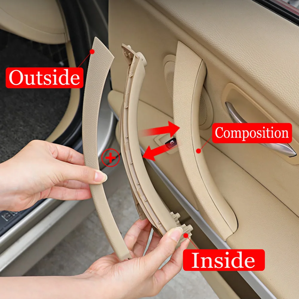 Black gray Beige left Right Car Interior Handle Inner Door Armrest Panel Pull Trim Cover For BMW 3 series E90 E91 328 330 335 | Автомобили