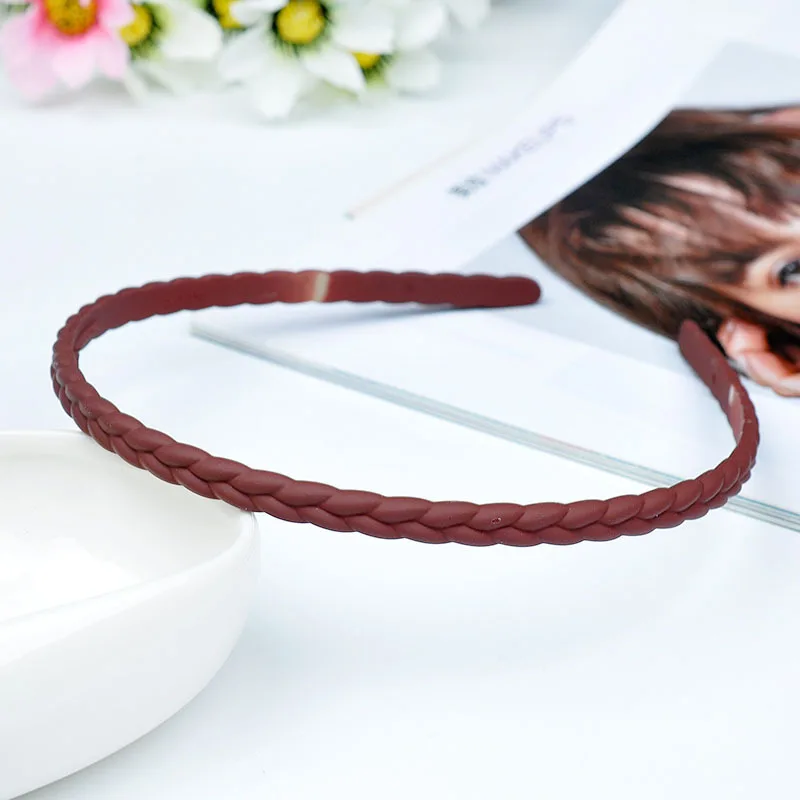 Reddish brown 1 шт. модные аксессуары для волос, Женская жемчужная Толстая бархатная повязка на голову, Твердые широкие повязки на голову для девочки, женские аксессуары для волос, головные уборы - Цвет: Reddish brown