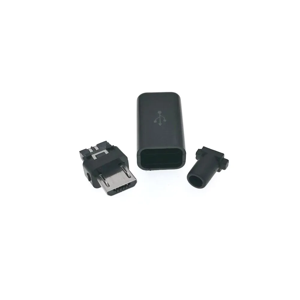 10 шт. DIY Micro USB Тип B папа 5 контактов четыре в сборе разъем штепсельная вилка|plug