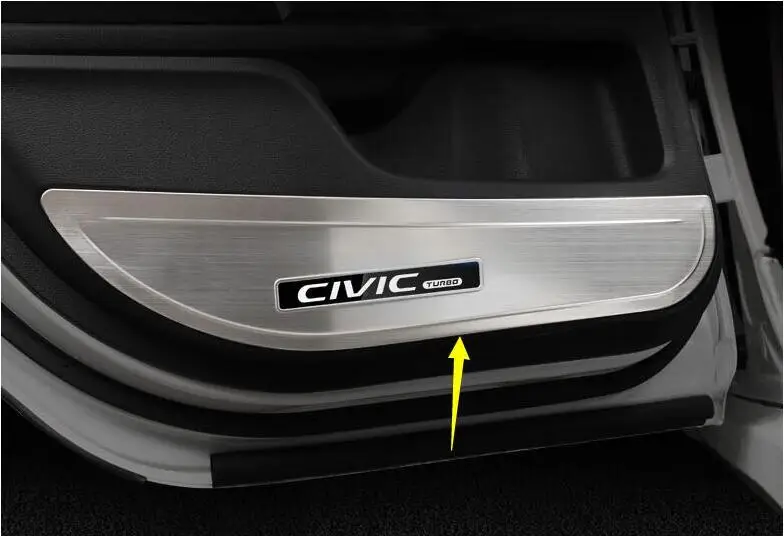 Для Honda 10 поколения civic дверь kick pad нержавеющая сталь kick pad Подушка интерьерные украшения аксессуары