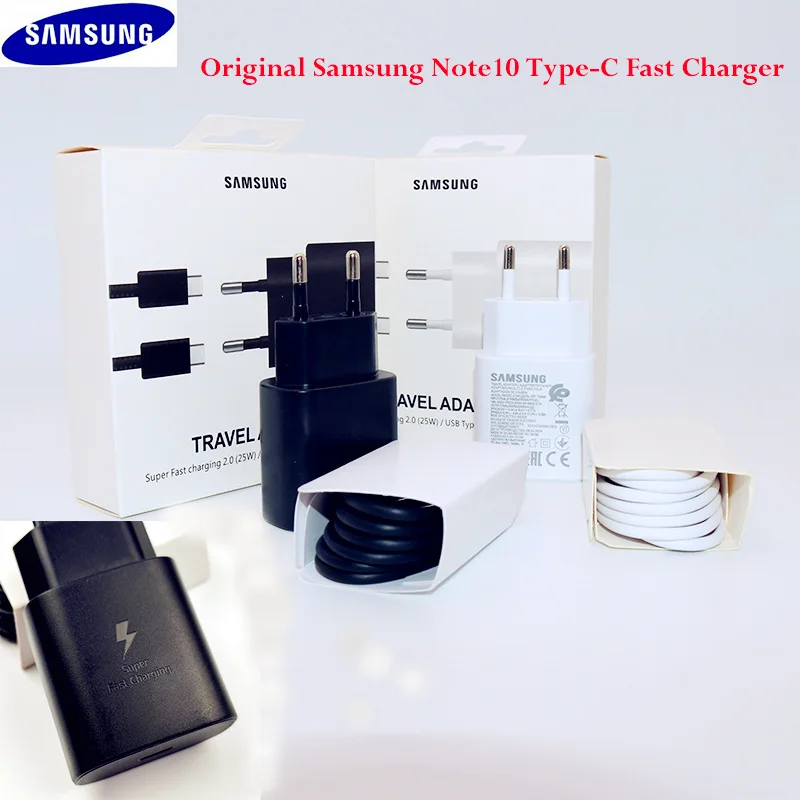 

Samsung Original 25W Super Fast Charger For Samsung Galaxy Note 10 Note10 plus Note10+ USB-C Fast Charging Wall Charger