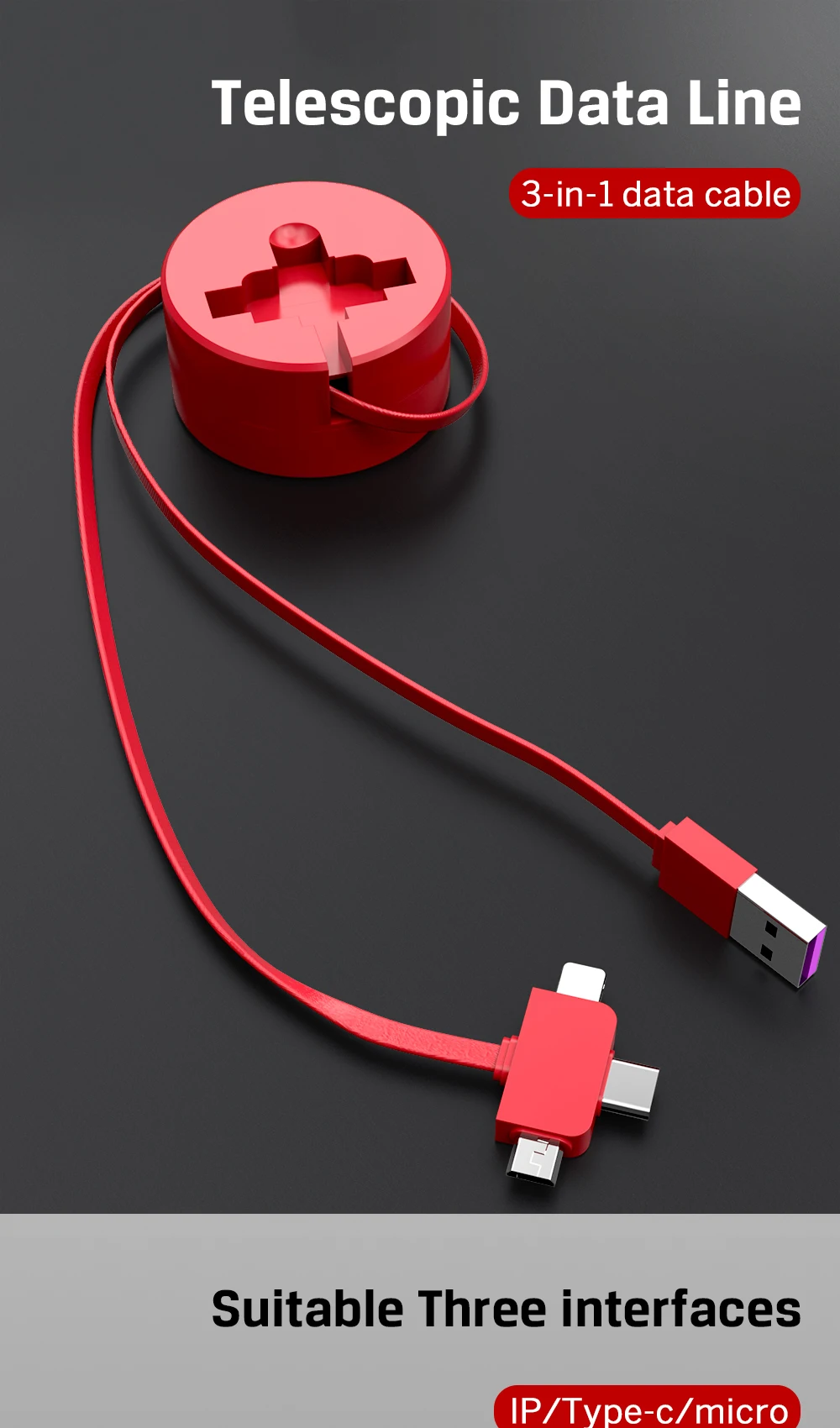 POPSTAND 3 в 1, USB кабель для iPhone, samsung, Xiaomi, huawei, 3A, быстрое зарядное устройство, Micro USB кабель для мобильного телефона, usb type-C кабель